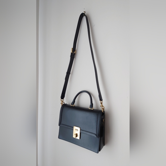 Coach 1941 Hutton Black Briefcase Leather Shoulder Bag (2 Straps incl) - Picture 4 of 13